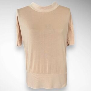 COS Women's Short Sleeve Blush/Peach Relaxed Fit Top XS | EUC